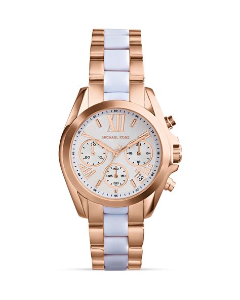 white and rose gold watch michael kors|rose gold watch with numbers.